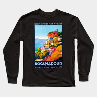 Retro poster - pub - vintage - Rocamadour - France - Lot - 46 - Long Sleeve T-Shirt